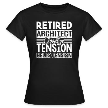 Architect Retired Architect - Women's T-Shirt - black - Front - AI Model Female 172 dark (172cm)