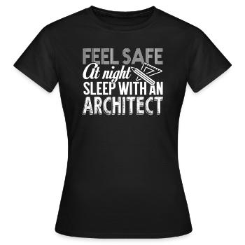 Architect Sleep With An Architect - Women's T-Shirt - black - Front - AI Model Female 172 dark (172cm)