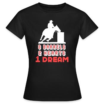 Barrel Racing Barrel Racing Lover - Women's T-Shirt - black - Front - AI Model Female 172 dark (172cm)