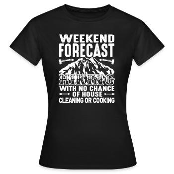 Weekend Forecast Hiking - Women's T-Shirt - black - Front - AI Model Female 172 dark (172cm)