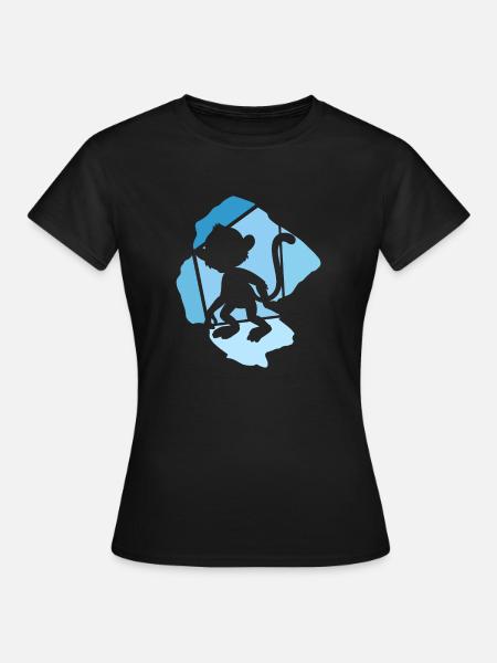 Affen Affe - Frauen T-Shirt - Schwarz