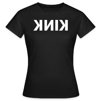 KINK spell backwards - Women's T-Shirt - black - Front - AI Model Female 172 dark (172cm)