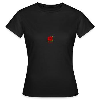 rose rouge - T-shirt Femme - noir - Devant - AI Model Female 172 dark (172cm)