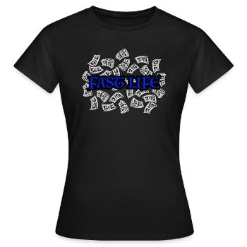 Vie rapide - T-shirt Femme - noir - Devant - AI Model Female 172 dark (172cm)