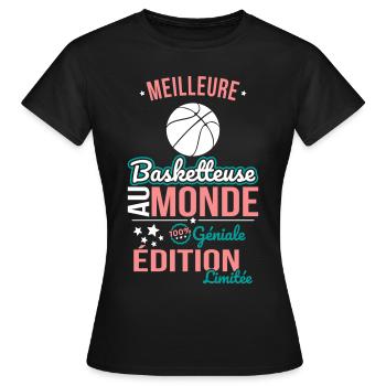 Bester Basketballspieler der Welt - 100% genial - Frauen T-Shirt - Schwarz - Vorne - AI Model Female 172 dark (172cm)
