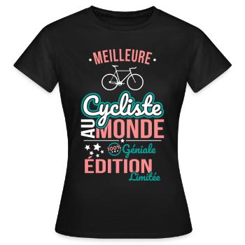 Best Cyclist in the World - 100% Awesome - Women's T-Shirt - black - Front - AI Model Female 172 dark (172cm)