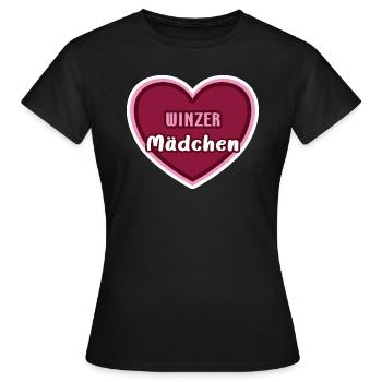 Winzer Mädchen Kind Winzermädchen Winzerin - Frauen T-Shirt - Schwarz - Vorne - AI Model Female 172 dark (172cm)