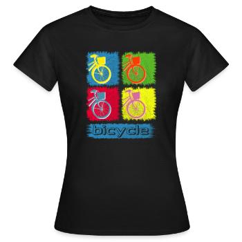 Bicycle Bike Bike Shirt - T-shirt Femme - noir - Devant - AI Model Female 172 dark (172cm)