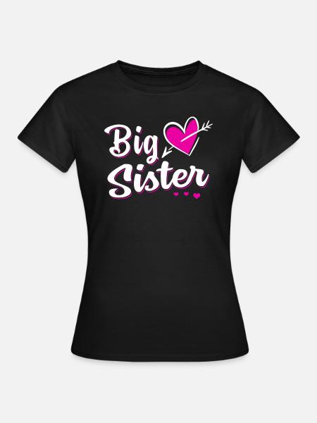 Big Sister - Big sister sibling baby - Dame-T-shirt - sort