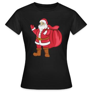 Nikolaus - Frauen T-Shirt - Schwarz - Vorne - AI Model Female 172 dark (172cm)