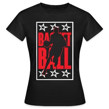 Basketball Basketballer - Frauen T-Shirt - Schwarz - Vorne - AI Model Female 172 dark (172cm)
