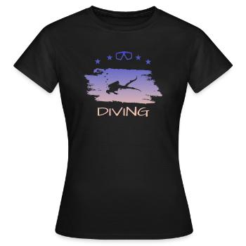Scuba Diving - Frauen T-Shirt - Schwarz - Vorne - AI Model Female 172 dark (172cm)
