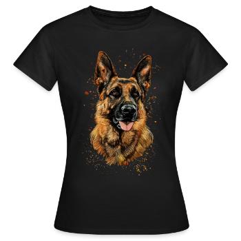 Berger allemand | Berger allemand - T-shirt Femme - noir - Devant - AI Model Female 172 dark (172cm)