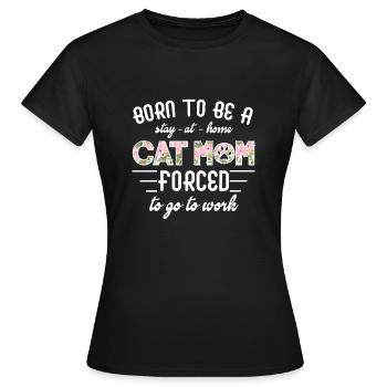 Cat kitty - Women's T-Shirt - black - Front - AI Model Female 172 dark (172cm)
