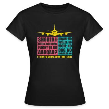 Travel Traveling Traveling - Women's T-Shirt - black - Front - AI Model Female 172 dark (172cm)