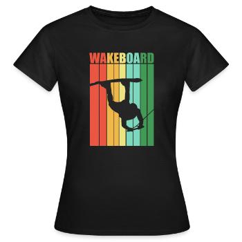 Wakeboard wakeboarder recreational sport - Women's T-Shirt - black - Front - AI Model Female 172 dark (172cm)