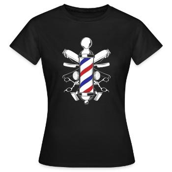 Salon de coiffure coiffeur - T-shirt Femme - noir - Devant - AI Model Female 172 dark (172cm)