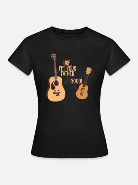 Ukulele - Frauen T-Shirt - Schwarz