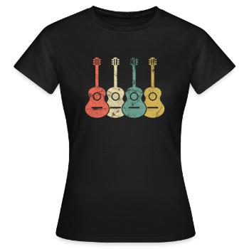 Ukulele Soprano-Ukulele - Women's T-Shirt - black - Front - AI Model Female 172 dark (172cm)