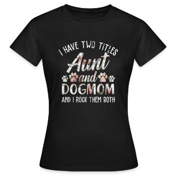 aunt - Women's T-Shirt - black - Front - AI Model Female 172 dark (172cm)