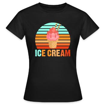 Glace glace - T-shirt Femme - noir - Devant - AI Model Female 172 dark (172cm)