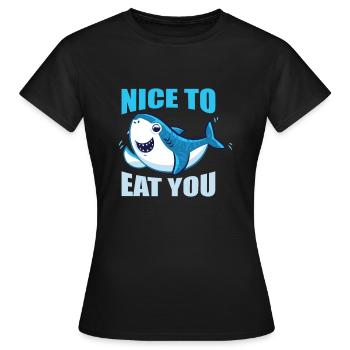 Shark shark - Women's T-Shirt - black - Front - AI Model Female 172 dark (172cm)