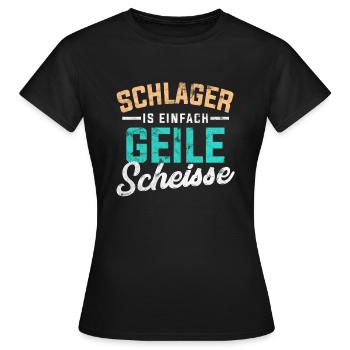 Schlager Popmusik - Frauen T-Shirt - Schwarz - Vorne - AI Model Female 172 dark (172cm)