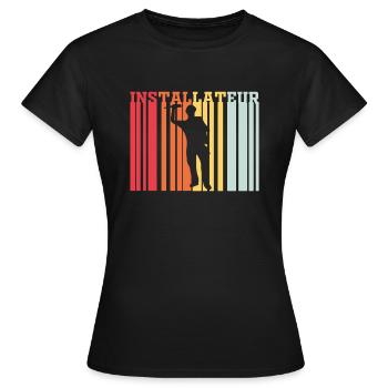 Installer Retro - Women's T-Shirt - black - Front - AI Model Female 172 dark (172cm)