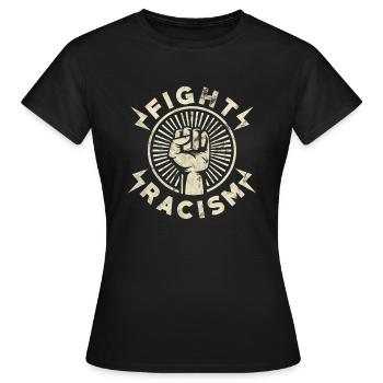 Combattre le racisme - contre le racisme - T-shirt Femme - noir - Devant - AI Model Female 172 dark (172cm)
