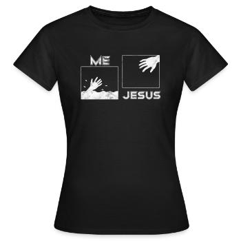 Jesus Bibel Rettung - Frauen T-Shirt - Schwarz - Vorne - AI Model Female 172 dark (172cm)