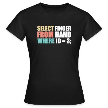 Programmeur informaticien - T-shirt Femme - noir - Devant - AI Model Female 172 dark (172cm)