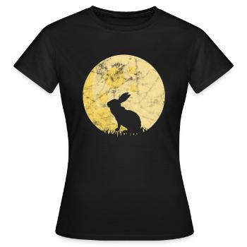 Lapin lapin carotte mammifère - T-shirt Femme - noir - Devant - AI Model Female 172 dark (172cm)