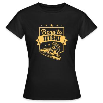 Jet Ski - Né au Jet Ski - T-shirt Femme - noir - Devant - AI Model Female 172 dark (172cm)