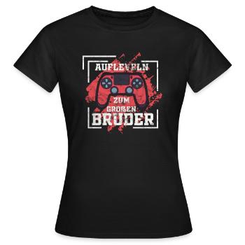 Großer Bruder - Aufleveln zum großen Bruder - Frauen T-Shirt - Schwarz - Vorne - AI Model Female 172 dark (172cm)