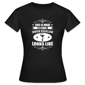 Apotheker Medikamente Medizin - Frauen T-Shirt - Schwarz - Vorne - AI Model Female 172 dark (172cm)