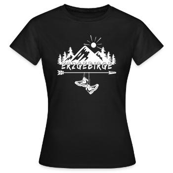 Erzgebirge - Frauen T-Shirt - Schwarz - Vorne - AI Model Female 172 dark (172cm)