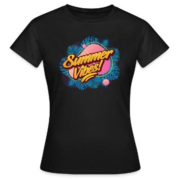 Ambiance estivale Ambiance Été - T-shirt Femme - noir - Devant - AI Model Female 172 dark (172cm)