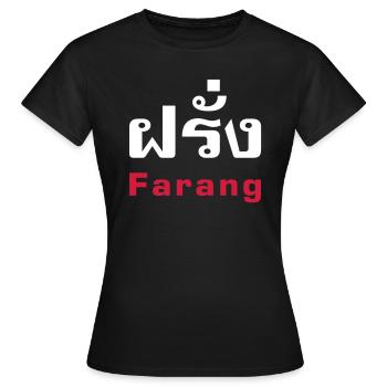 Farang / Thai for Westerner - Thai Language - Women's T-Shirt - black - Front - AI Model Female 172 dark (172cm)