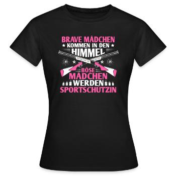 Sportschütze Sportschießen Schießsport Schütze - Frauen T-Shirt - Schwarz - Vorne - AI Model Female 172 dark (172cm)