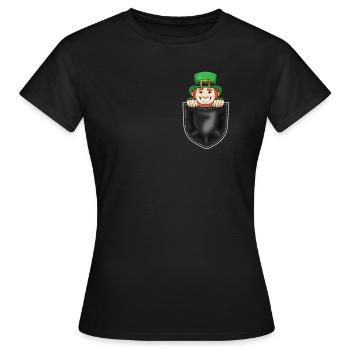 Cadeaux de fête irlandaise de la Saint-Patrick - T-shirt Femme - noir - Devant - AI Model Female 172 dark (172cm)