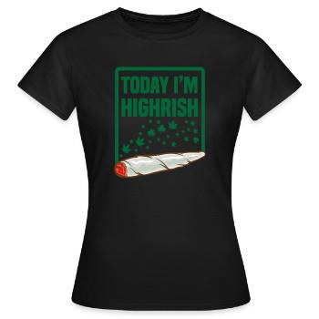 Aujourd’hui, je suis Highrish Stoner St. Patrick’s Day - T-shirt Femme - noir - Devant - AI Model Female 172 dark (172cm)