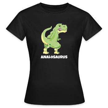 Analosaurus T-Rex Pervers Lgbtq Sprüche Geschenk - Frauen T-Shirt - Schwarz - Vorne - AI Model Female 172 dark (172cm)