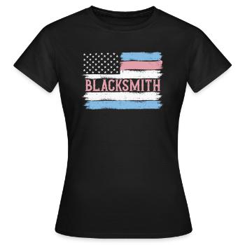 US Pride Smith Metal Work Gift Idea - Frauen T-Shirt - Schwarz - Vorne - AI Model Female 172 dark (172cm)
