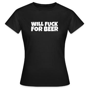 Humour adulte Pervers Ironic Beer Lover Cadeau - T-shirt Femme - noir - Devant - AI Model Female 172 dark (172cm)