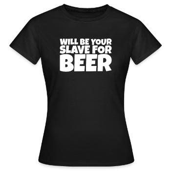 Adulte Humour Ironique Perv Bière Amateur Cadeau - T-shirt Femme - noir - Devant - AI Model Female 172 dark (172cm)