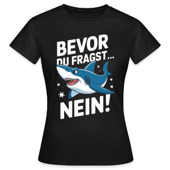 Shark Shark Sharks Shark - Women's T-Shirt - black - Front - AI Model Female 172 dark (172cm)