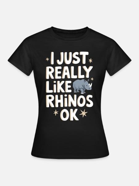 Nashorn Rhinozeros - Frauen T-Shirt - Schwarz