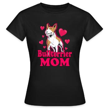 Bull Terrier Dog Dog Sands Bull terrier Mom - Women's T-Shirt - black - Front - AI Model Female 172 dark (172cm)