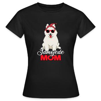 Samojede Mom Hundehalterin Hundebesitzerin - Frauen T-Shirt - Schwarz - Vorne - AI Model Female 172 dark (172cm)