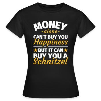 Schnitzel lovers gift schnitzel saying - Women's T-Shirt - black - Front - AI Model Female 172 dark (172cm)